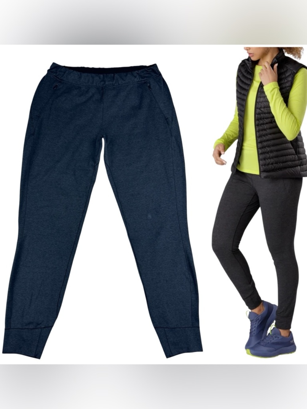 Arc’teryx Womens Taema Pants Size M Gray Jogger Zip Pockets Hiking Gorpcore Logo